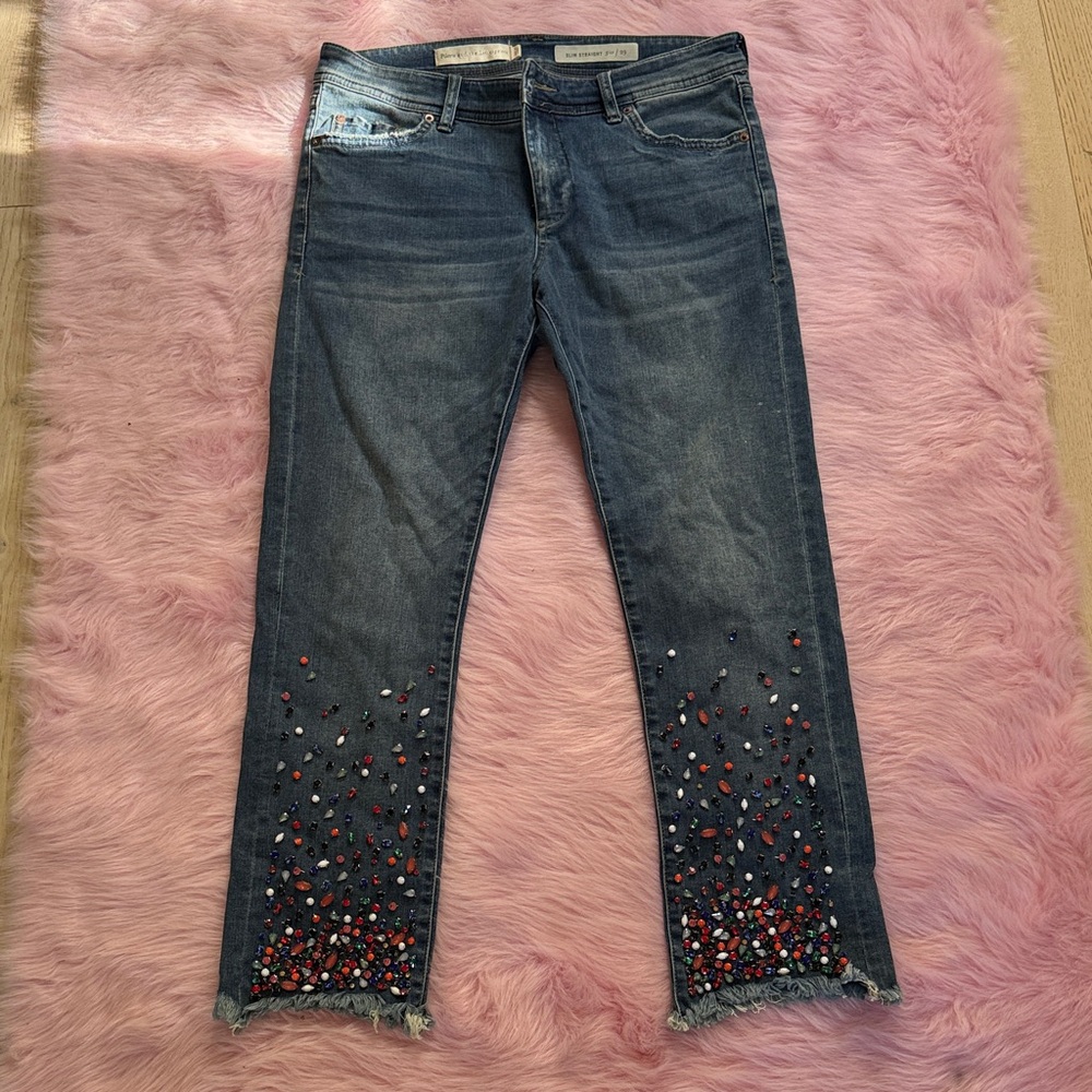 Pilcro Slim Straight Blue Denim